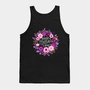 Happy mothers day, fun flowers print shirt Tank Top